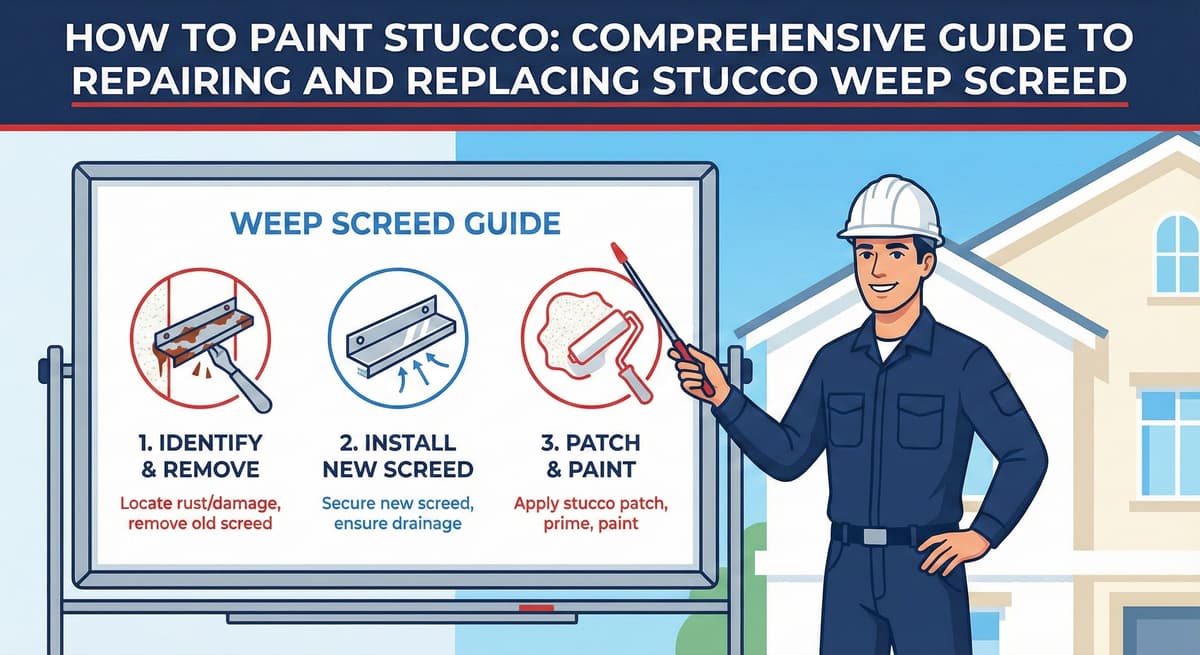 Stucco Champions contractor testing for window leaks with a moisture meter and sealing gaps with a caulking gun.