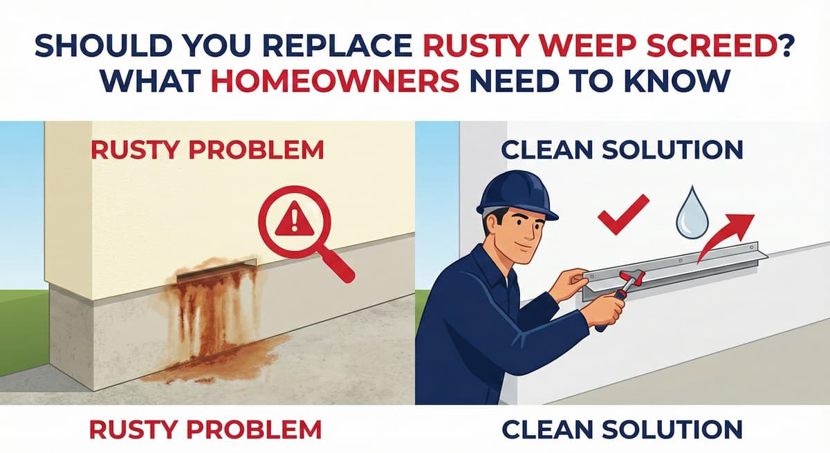 Stucco Champions infographic comparing warm earth-tone stucco versus cool modern white stucco to show the impact on curb appeal.
